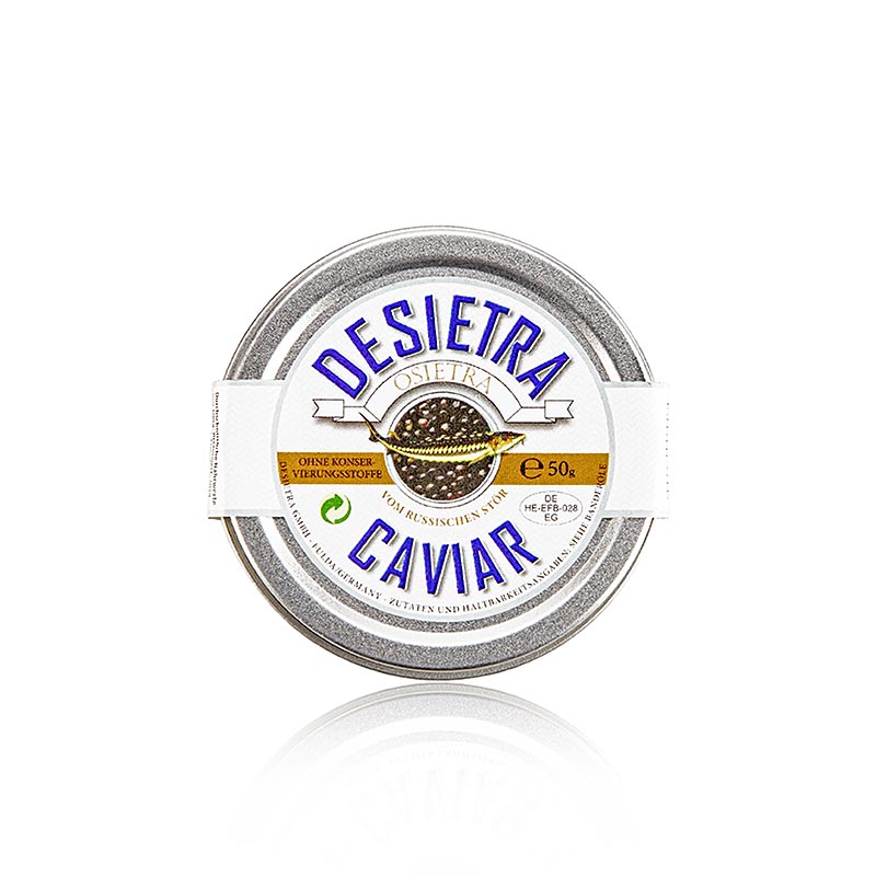 Desietra Osietra-kaviar (gueldenstaedtii), akvakultur, utan konserveringsmedel, 50 g