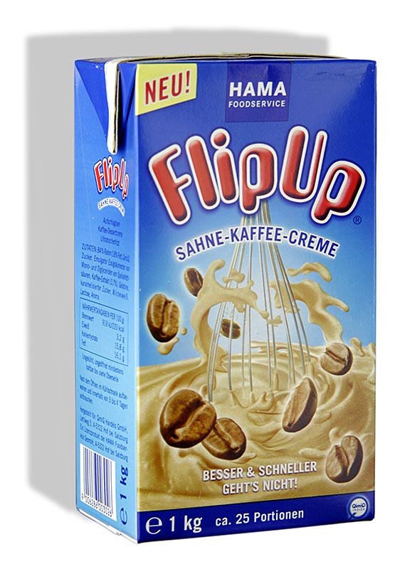 QimiQ Whip kaffe, kallvispad grädddessert, 16 % fett, 1 kg