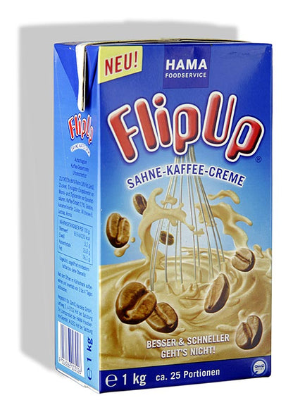 QimiQ Whip kaffe, kallvispad grädddessert, 16 % fett, 1 kg