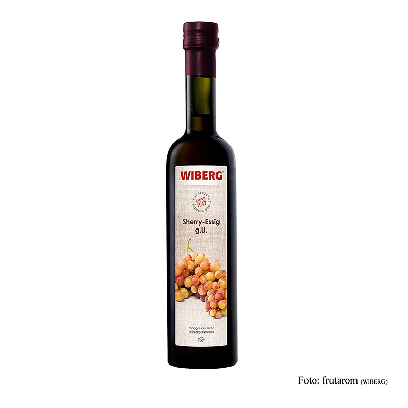 Wiberg sherryvinäger Reserva, gjord på Pedro Ximénez-druvor, 7 % syra, 500 ml