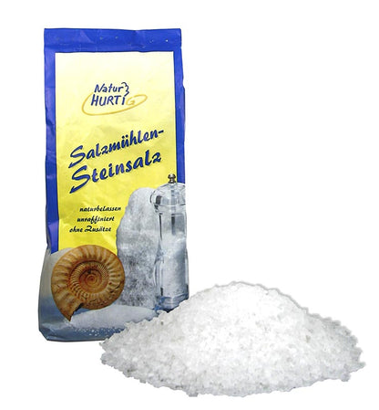 Tyskt bergsalt, matlagningssalt för saltkvarnar, 1,5–3,2 mm, naturligt, 1 kg