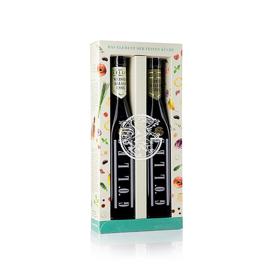 Gölles vinäger-set Duo med balsamico-äppelvinäger och vit balsamico-vinäger, 500 ml, 2 x 250ml