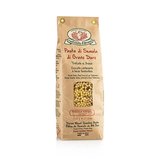 Fregola Tostata, pärlformad pasta av rostad durumvete, 500 g