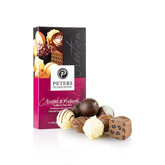 Tryffel & praliner – blandning, Peters, 100 g, 8 st