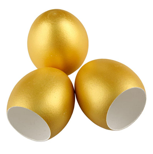 Tomma äggskal, guld, för fyllning, 120 st