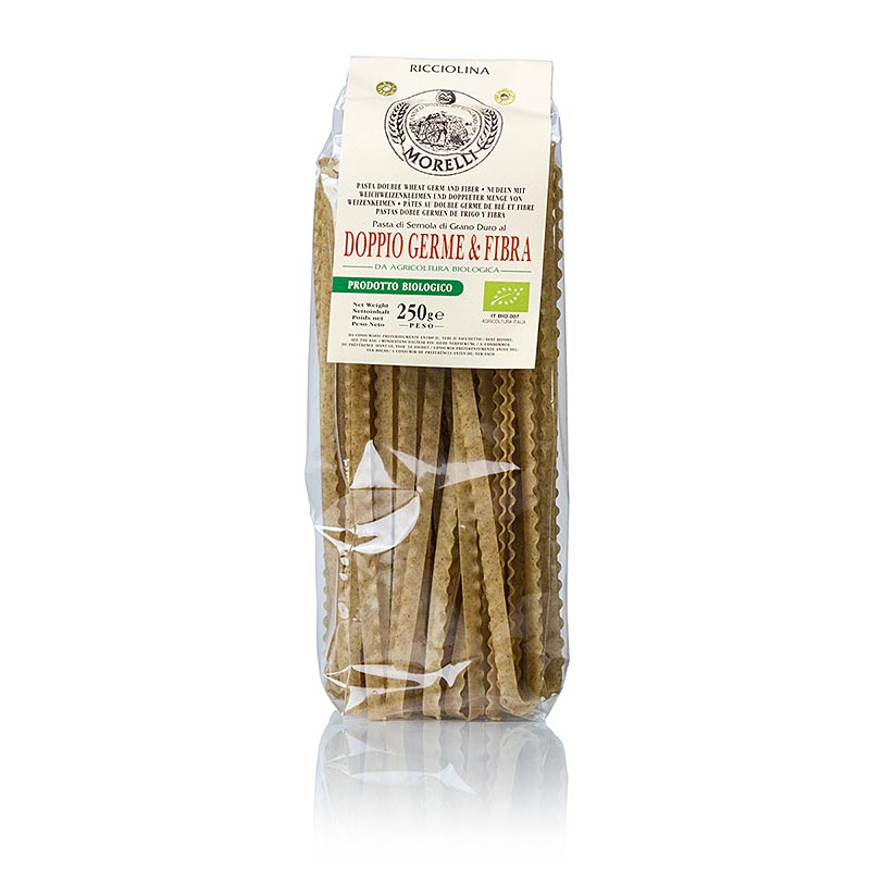 Pasta Morelli 1860, Ricciolina, med vetegroddar, ekologisk, 250 g