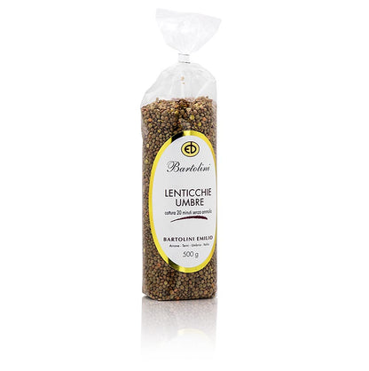 Linser, bruna – Lenticchie Umbre, berglinser, Umbrien, Bartolini, 500 g