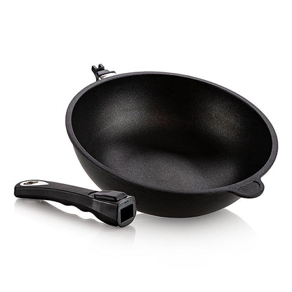AMT Gastroguss, wokpanna, ø 28 cm, 11 cm hög, med avtagbart handtag, 1 st