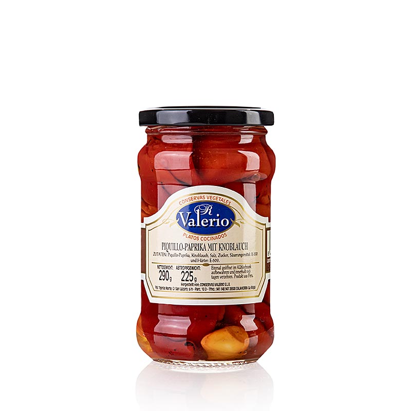 Pimientos del piquillo, skalade paprikor med vitlök, 290 g