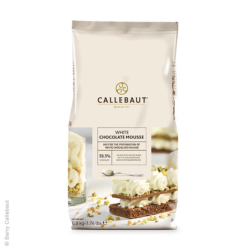 Mousse au Chocolat - pulver, vit, 800 g