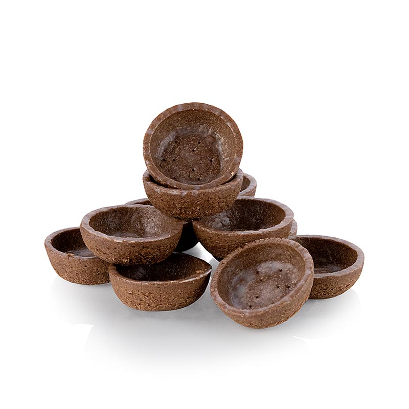 Mini-desserttartletter, runda, ø 3,8 cm, H 1,8 cm, chokladmördeg, 1,19 kg