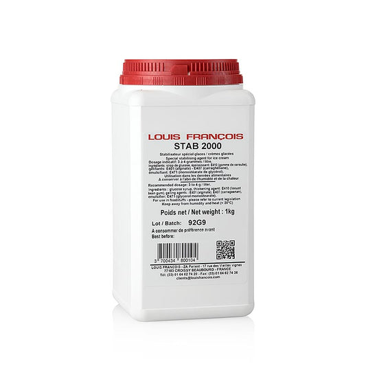 Stab 2000, stabilisator för glass och vispad grädde, Louis Francois, 1 kg