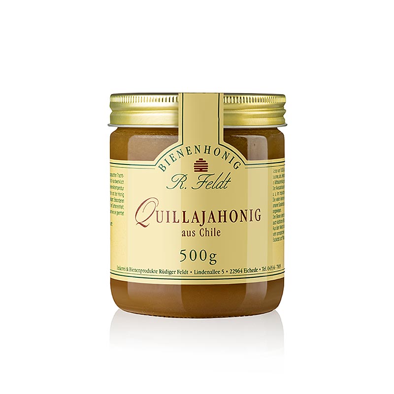 Quillaja-honung, Chile, mörkgul, krämig, aromatisk, nötig, 500 g