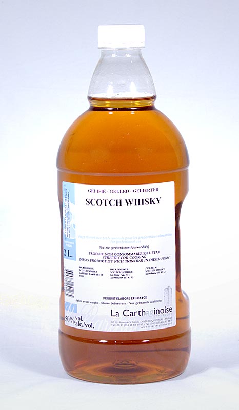 Skotsk whisky, 50 % vol., tjockflytande för konditori & glassframställning, 2 L