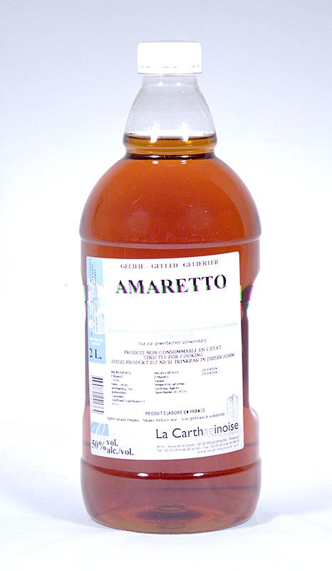 Amaretto, 50 % vol., gel för konditori och glassframställning, 2 l