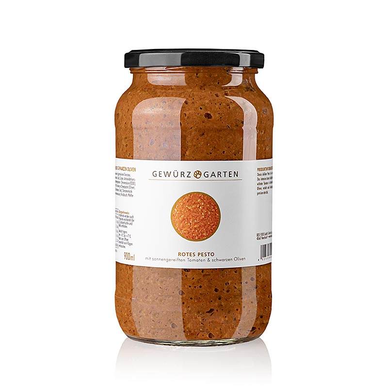 Gewürzgarten Röd pesto, med solmogna tomater och svarta oliver, 900 ml