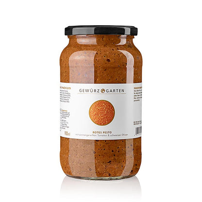 Gewürzgarten Röd pesto, med solmogna tomater och svarta oliver, 900 ml