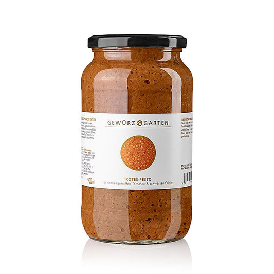 Gewürzgarten Röd pesto, med solmogna tomater och svarta oliver, 900 ml