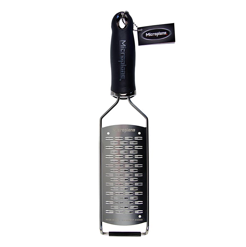 Microplane Gourmet-serien – medelgrov rivjärn, handtag svart/soft-touch, 1 st