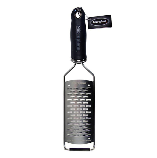 Microplane Gourmet-serien – medelgrov rivjärn, handtag svart/soft-touch, 1 st