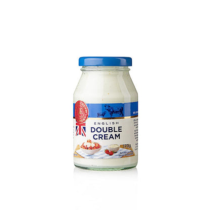 Engelsk Double Devon Cream, fast grädde, 48 % fett, 170 g