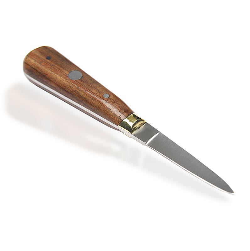 Ostronkniv, med elegant trähandtag, tung kvalitet, 6,5 cm blad, 16 cm lång, 1 st