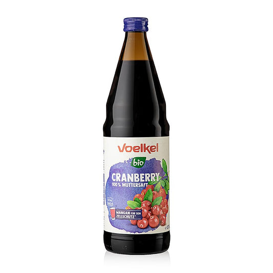 Voelkel – tranbärsjuice, 100 % direktpressad juice, ekologisk, 750 ml