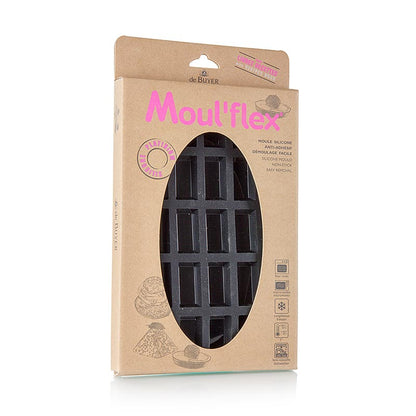 deBUYER bakform Moul´flex, 25 mini-financiers, 49x26 mm, 11 mm höga, 17,5x30 cm, 1 St