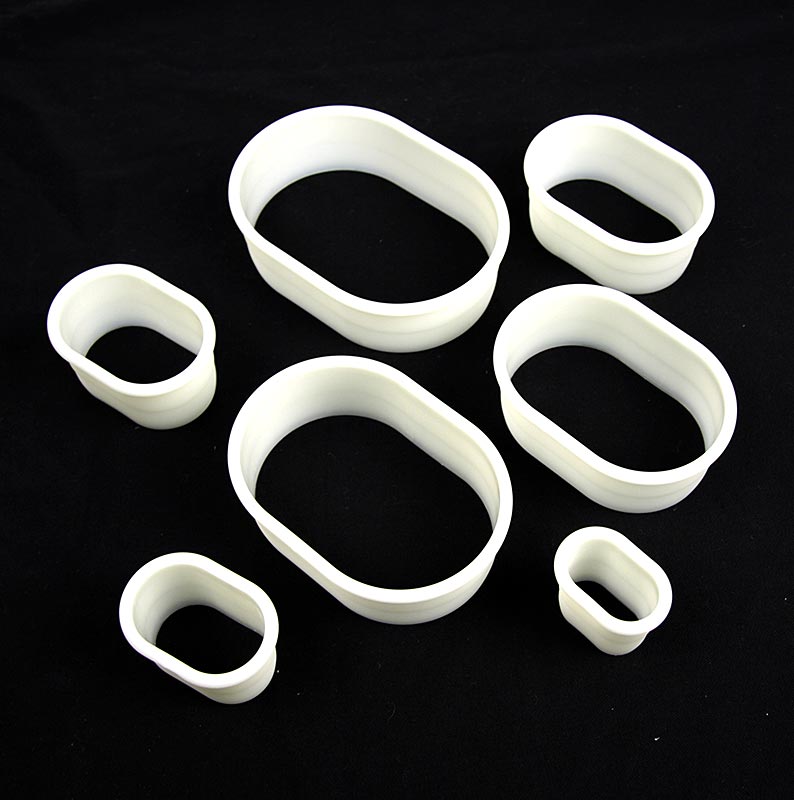 deBUYER utstickare, oval, plast, ø 3,2/4,5/5,8/7,0/8,5/9,5/11 cm, 7-delars