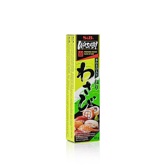 Wasabi – grön pepparrotspasta, finkornig, med äkta wasabi, 43 g