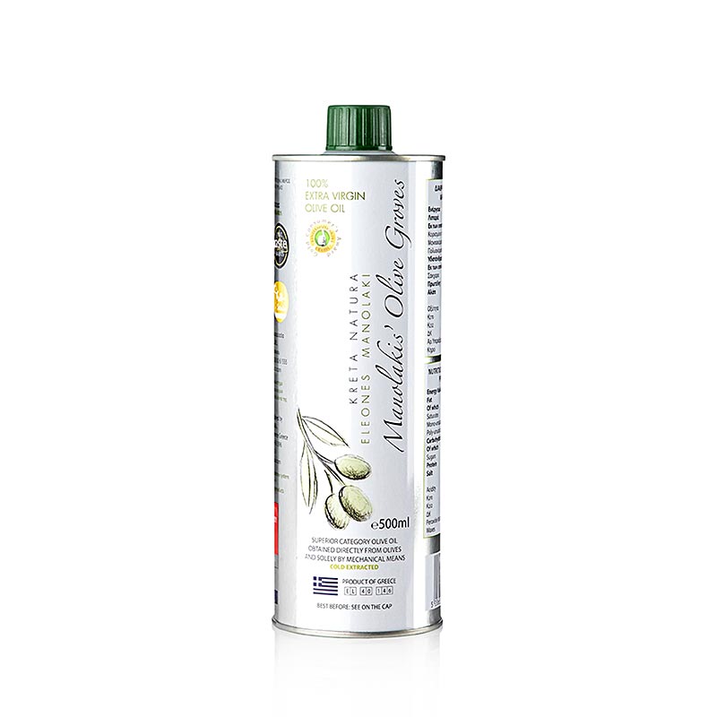 Extra jungfruolja, Manolakis Groves, från Koroneiki-oliver, Kreta, 500 ml