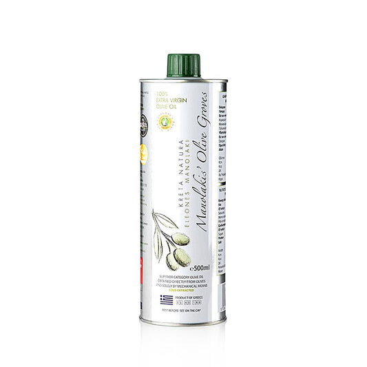Extra jungfruolja, Manolakis Groves, från Koroneiki-oliver, Kreta, 500 ml