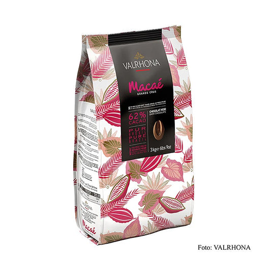 Valrhona Macae "Grand Cru", mörk choklad, callets, 62 % kakao, Brasilien, 3 kg