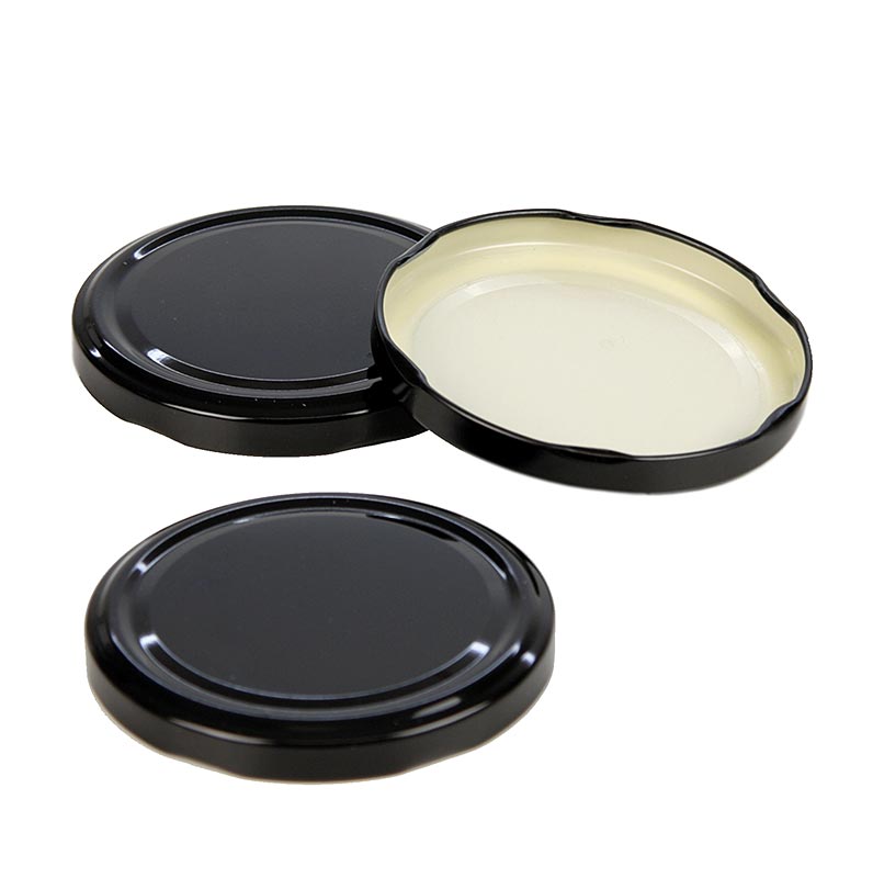 Lock, svart, till runt glas, 82 mm, 1062 ml, 1 st