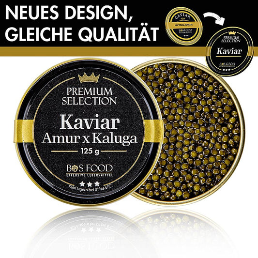 Kaviar - BOS FOOD Premium Selection - Korsning mellan Amur- och Kaluga-stör (sch, 125 g