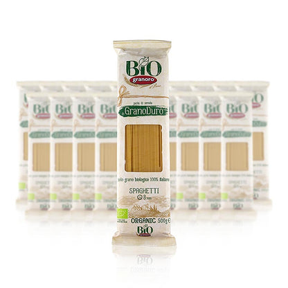 Pasta Granoro, Spaghetti Vermicelloni nr 12, 2 mm, ekologisk, 10 kg, 20 x 500 g