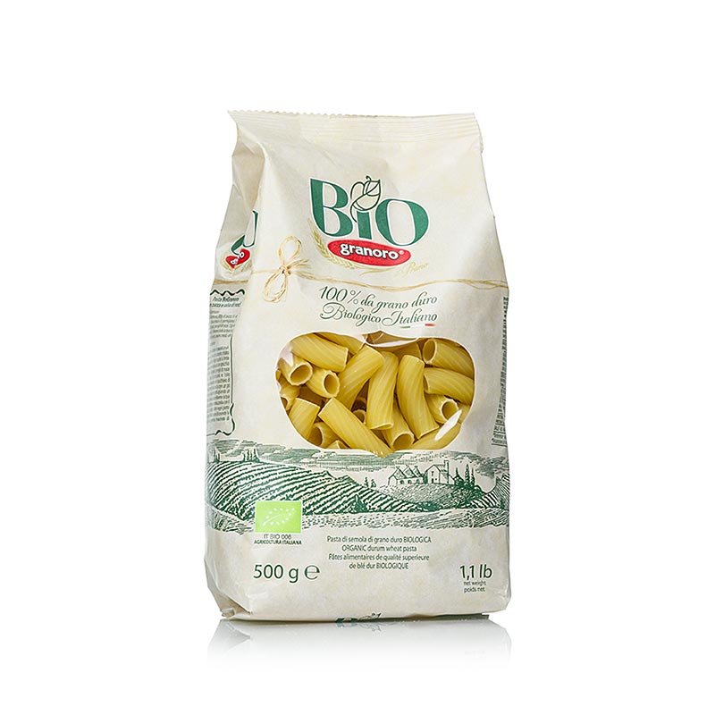 Pasta Granoro, Elicoidali (Rigatoni) nr 23, ekologisk, 10 kg, 20 x 500 g