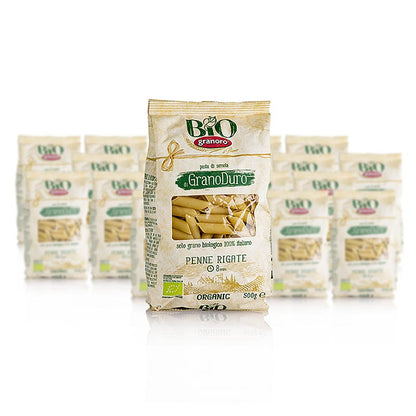 Pasta Granoro, Penne Rigati nr 43, ekologisk, 10 kg, 20 x 500 g