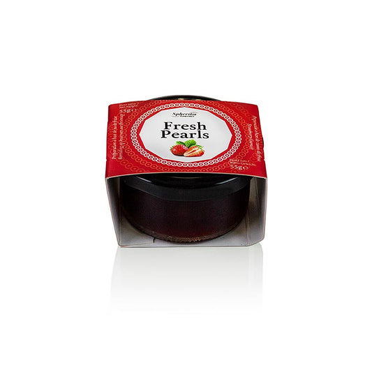 Fruktkaviar "Jordgubbe", pärlstorlek 5 mm, sfärer, Cocktail Pearls, 55 g