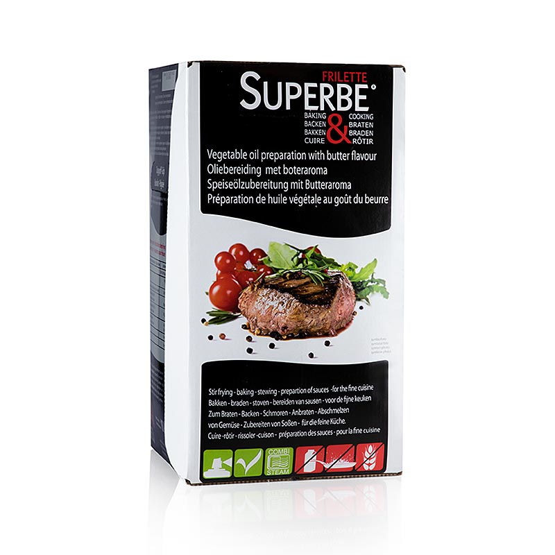Frilette Superbe – vegetabilisk olja med smörarom, för bakning och stekning, 10 l