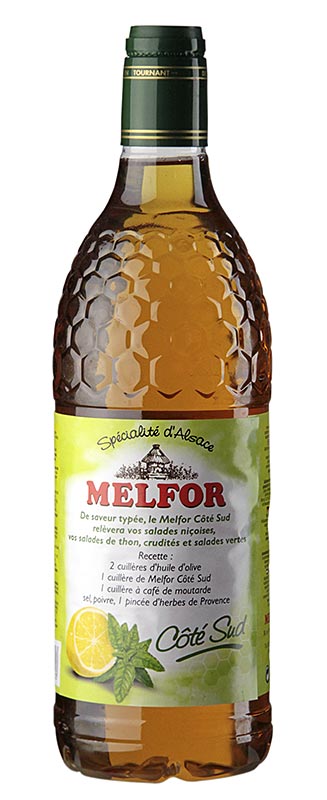 Vinäger-kryddblandning, med honung, örter, basilika & citron, 3,8 % syra, Melfor, 1 l