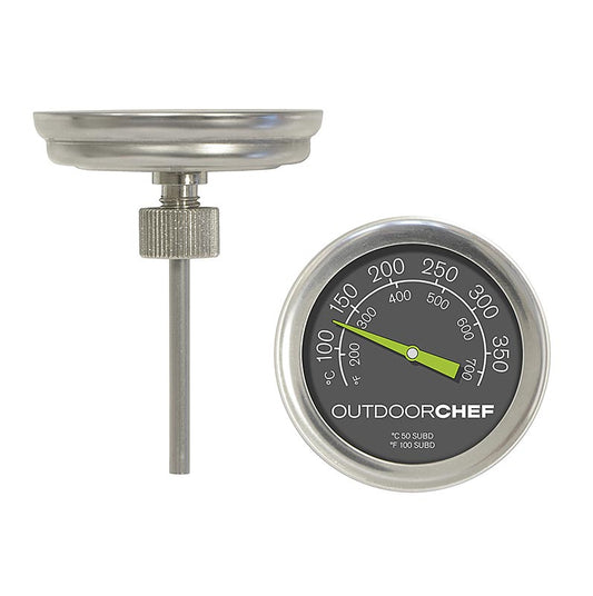 Outdoorchef-tillbehör – temperaturmätare/locktermometer, för kulgrillar, 1 st