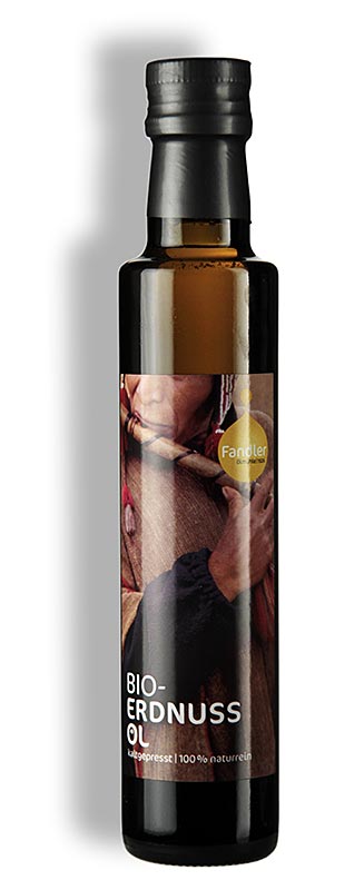 Jordnötsolja, kallpressad, Fandler, ekologisk, 250 ml