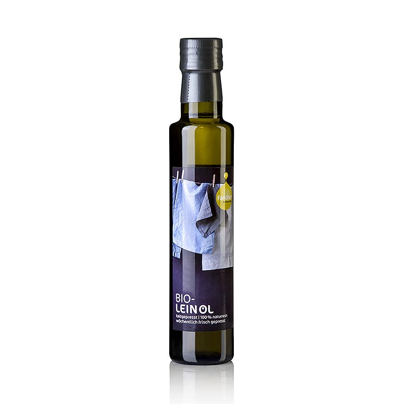 Linolja, kallpressad, Fandler, ekologisk, 250 ml
