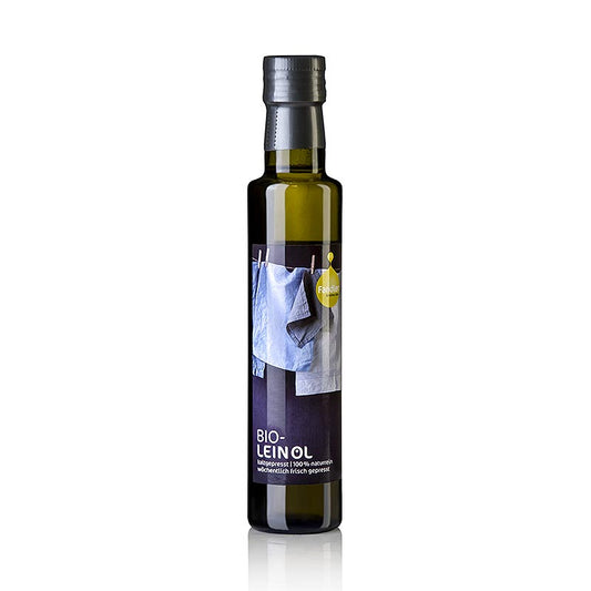 Linolja, kallpressad, Fandler, ekologisk, 250 ml