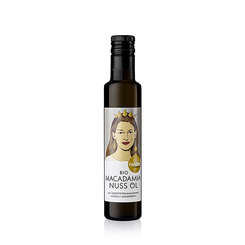 Macadamianötolja, kallpressad, Fandler, ekologisk, 250 ml