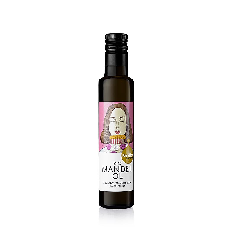 Mandelolja, från rostade mandlar, kallpressad, Fandler, ekologisk, 250 ml