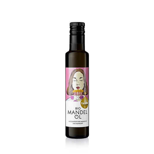 Mandelolja, från rostade mandlar, kallpressad, Fandler, ekologisk, 250 ml