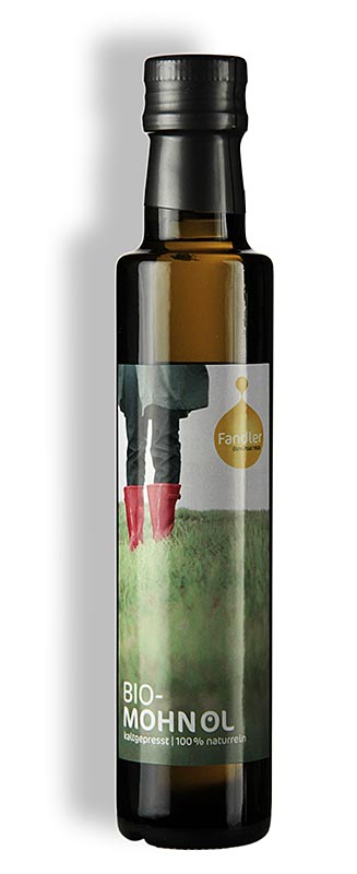 Vallmofröolja, kallpressad, Fandler, ekologisk, 250 ml