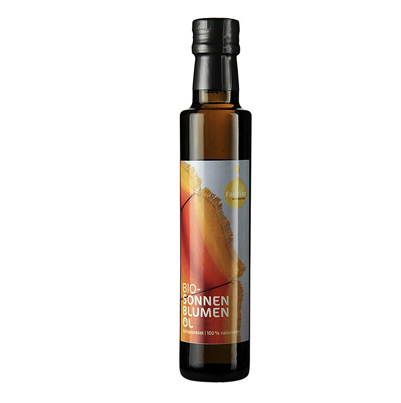 Solrosolja, kallpressad, Fandler, ekologisk, 250 ml